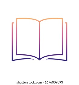 icono del nolan del libro abierto. Línea delgada simple, contorno vector de los iconos de estudio Científicos para ui y ux, sitio web o aplicación móvil