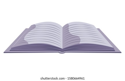 open book, notebook isolated vector illustration