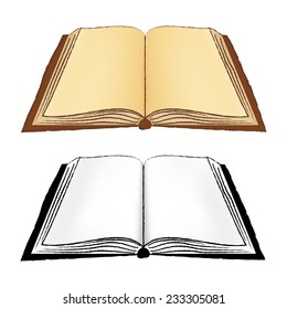Open Book or Notebook Vector Isolated