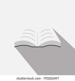 open book novel for educational or business .reading novel vector icon eps10