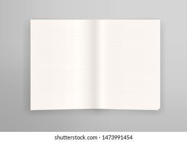 Open book with old thin transparent pages effect. Design template for a text