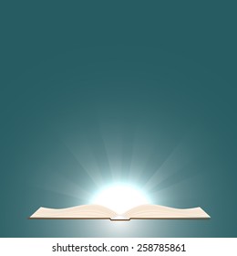 Open book on background