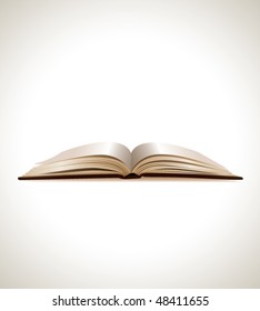 open book on soft background