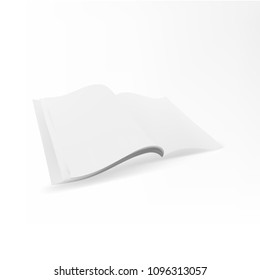 open book on white background vector 
