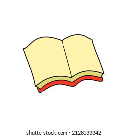 Open book on white background. Vector image
