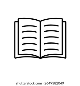 open book on white background 
