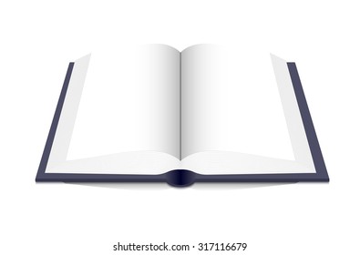 Open book on a white background. Vector illustration.