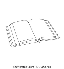 Open Book One Line Drawing On Stock Vector (Royalty Free) 1479095783 ...