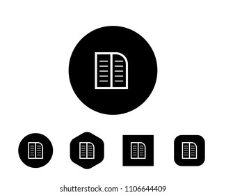 Open book outline icon Vector Illustration
