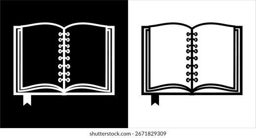 Abrir icono de Vector de esquema de libro