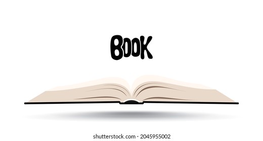 Offenes Buch auf Weiß