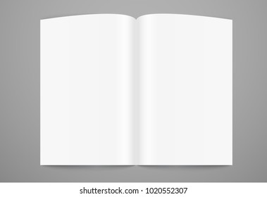 Abrir plantilla de página de libro. Preparado para un contenido
