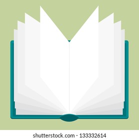 Open book with pages being browsed