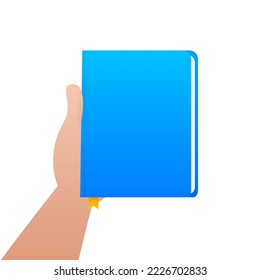 Open book. Book pages. Education supplies. Vector stock illustration.