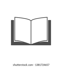 Open book pages icon vector illustration.
