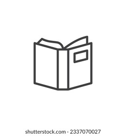 Open book pages line icon. linear style sign for mobile concept and web design. Reading book  outline vector icon. Symbol, logo illustration. Vector graphics