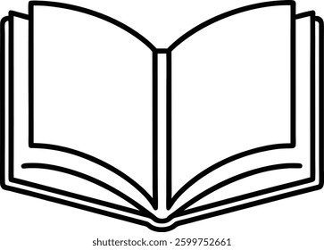 Open book pages symbol of Vector illustration , book icon