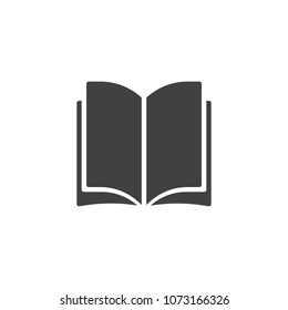 Open book pages vector icon. filled flat sign for mobile concept and web design. Library reading simple solid icon. Symbol, logo illustration. Pixel perfect vector graphics