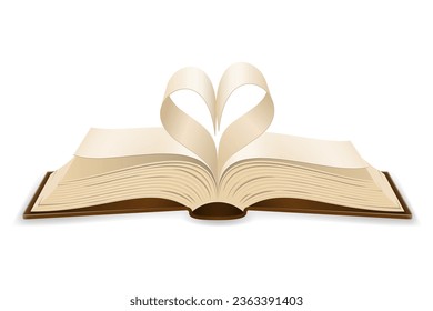 open book with pages vector illustration isolated on white background