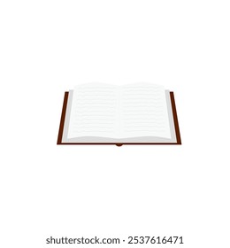 open book with pages vector illustration.