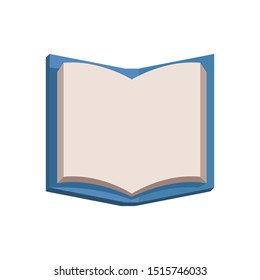 open book paper page icon in flat style isolated. Vector Symbol illustration.