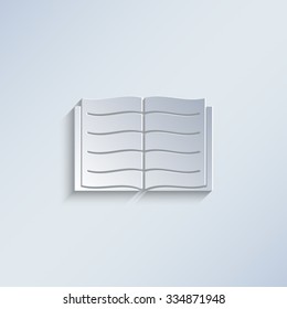 Open book - paper vector icon