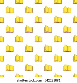 Open book pattern. Cartoon illustration of open book vector pattern for web