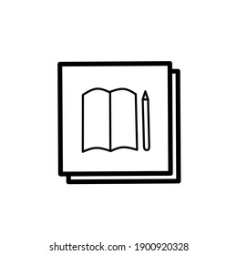 open book with pen. for writing tips, isolated on white background.