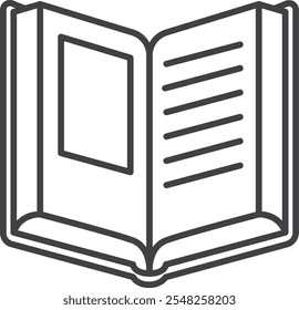 Open book presenting blank pages and lines, symbolizing knowledge, learning, and education, providing a versatile resource for educational or literary projects