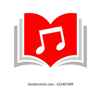 open book read melody image vector icon