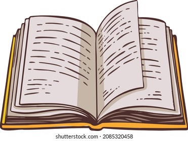 open book for reading icon symbol hand drawn