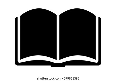 Open book, reading, learning or education flat vector icon for apps and websites