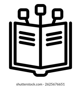 Open book receiving information through antennas, symbolizing knowledge acquisition and learning