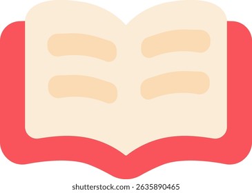 Libro abierto en rojo y beige