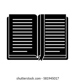 open book school learning library pictogram