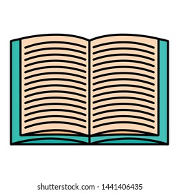 open book school on white background vector illustration