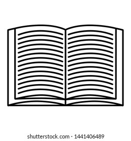open book school on white background vector illustration