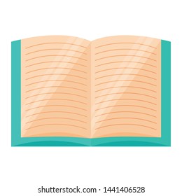 open book school on white background vector illustration
