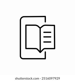 abrir vetor de ícone de folha de livro