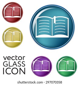 open book sign. Education sign, symbol icon book with a bookmark or notebook .