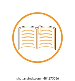 open book sign. Education sign, symbol icon book with a bookmark or notebook .
