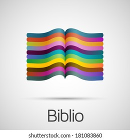 Open book sign, eps10 vector