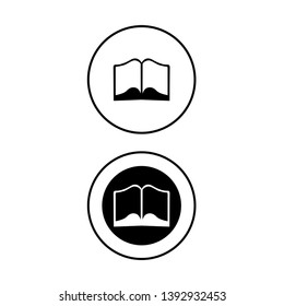Open book sign, Book icon