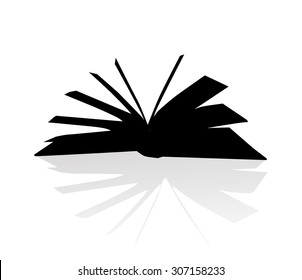 Open Book Silhouette