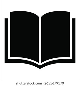 Buch öffnen Silhouette Vektorsymbol