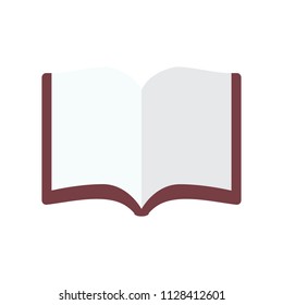 Open book simple flat vector illustration 