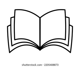 Open Book Simple Icon Vector Illustration Stock Vector (Royalty Free ...