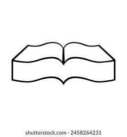 Open book simple vector icon.