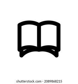 Open book, simple web or mobile interface vector icon. Isolated on white background. Arrow symbol for your web site design, logo, app, UI.