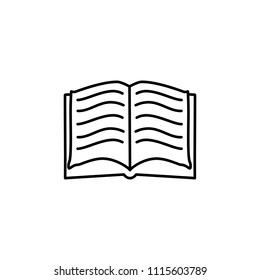 open book sketch icon. Element of education icon for mobile concept and web apps. Outline open book sketch icon can be used for web and mobile on white background